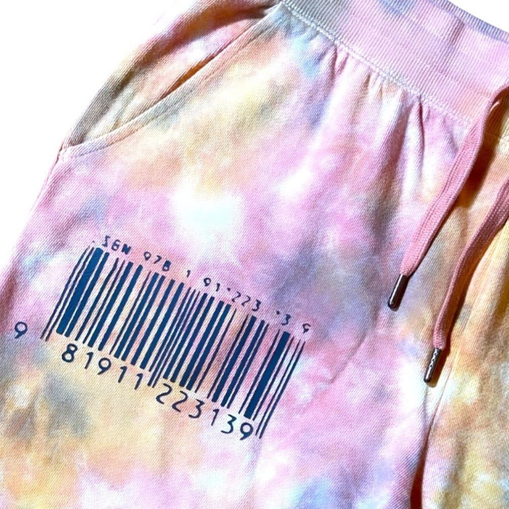 NWT Wool + Pepper Co. Tie Dye BARCODE Jogger Sweatpants